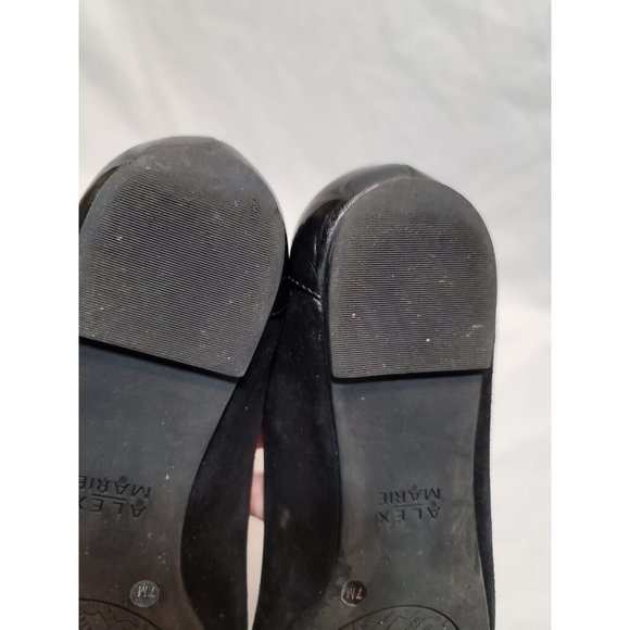 Alex Marie Tonee Black Leather Ballet Flats Slip on Size 7M - Picture 5 of 7